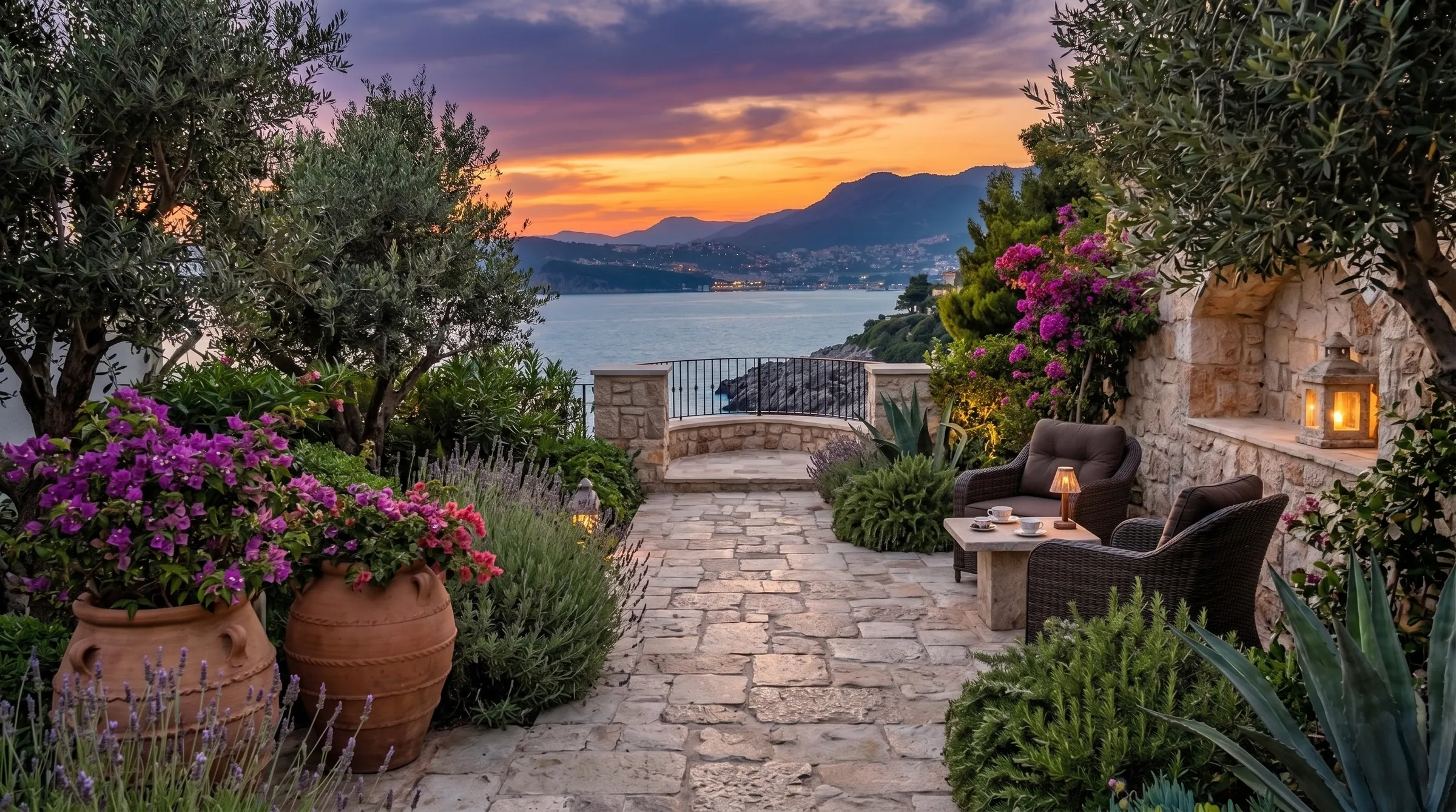 Evening light over the Çukurbağ Peninsula from Blue Riviera