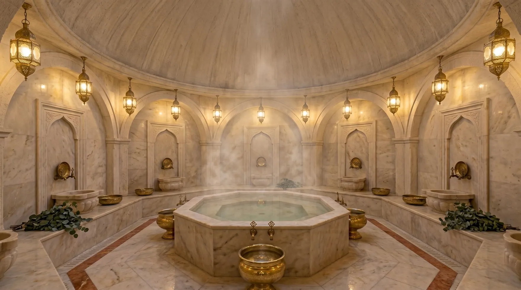The marble hammam at Blue Riviera